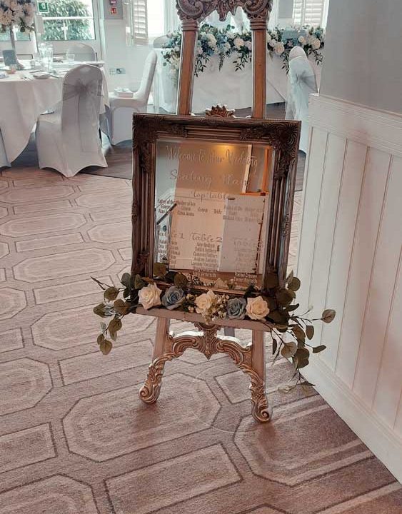 Our Collections - Mirrors and Easels - Emily Rose Events Hire